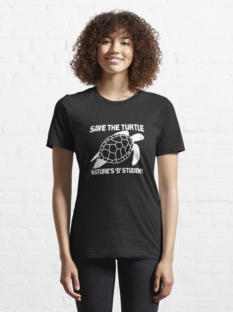 Alternate view of Save The Turtle- Nature's D Student Essential T-Shirt