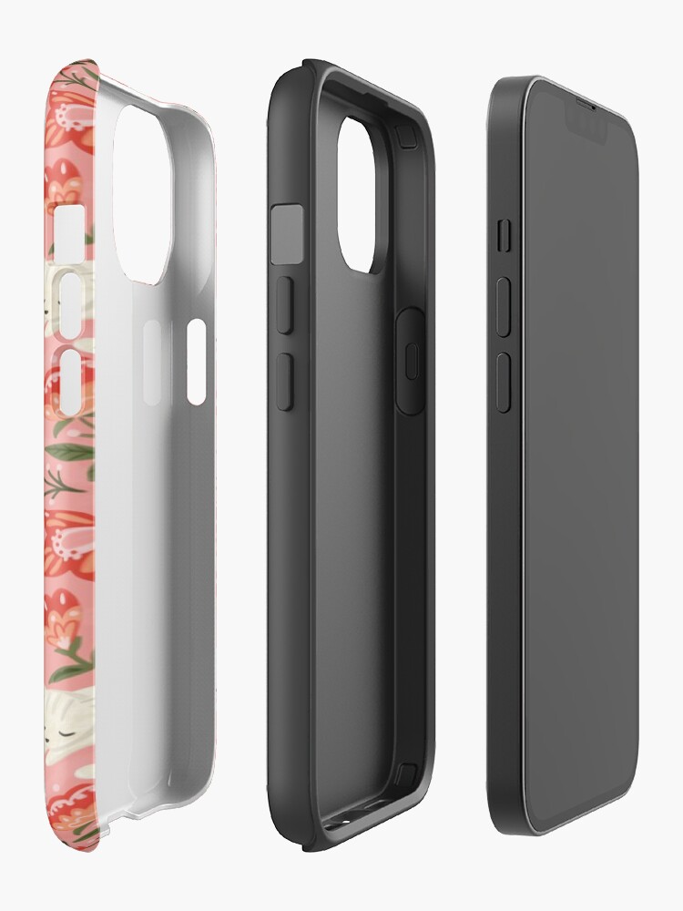 Alternate view of Folk Cat Pattern iPhone Case