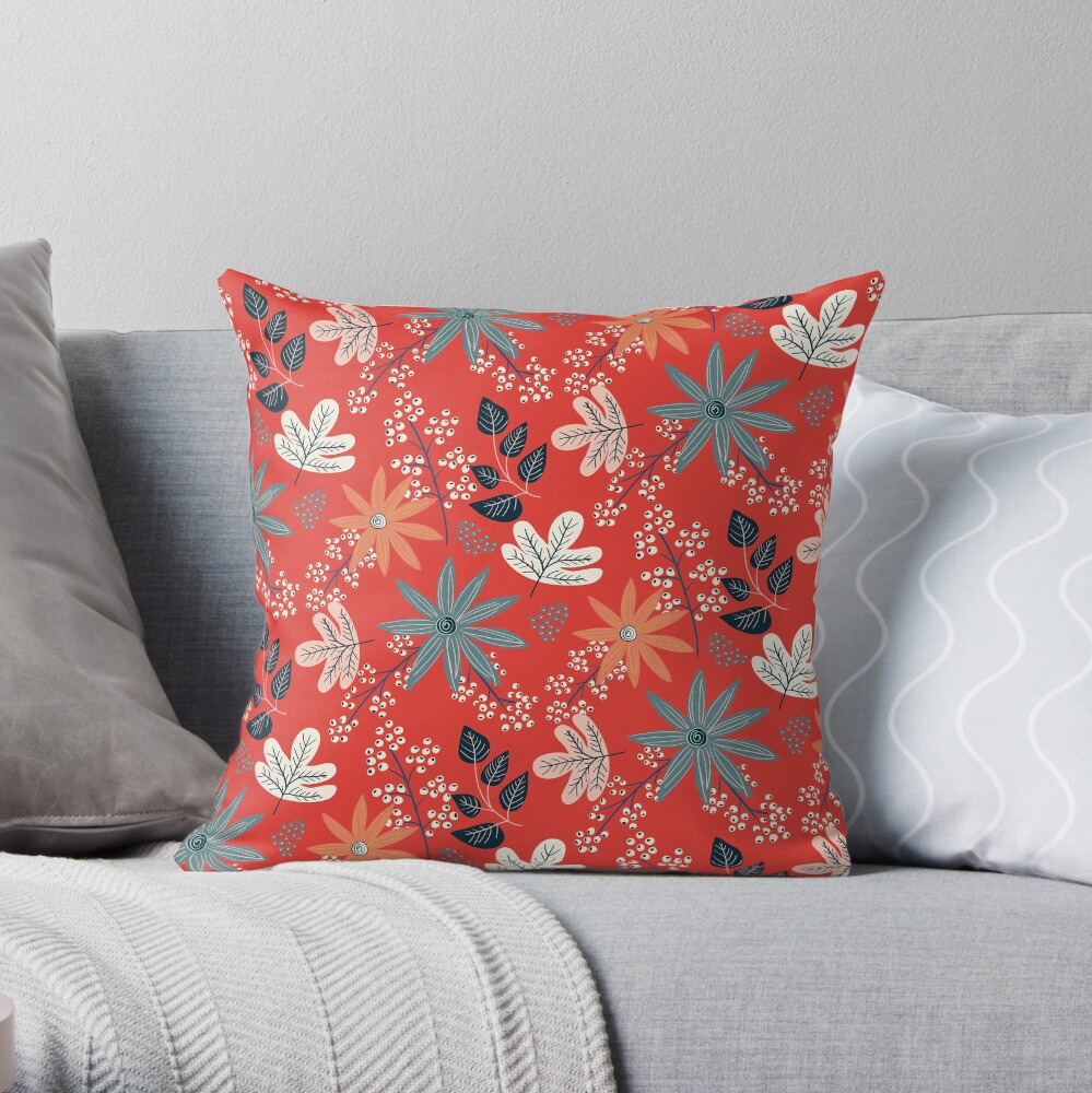 Red Dance Throw Pillow