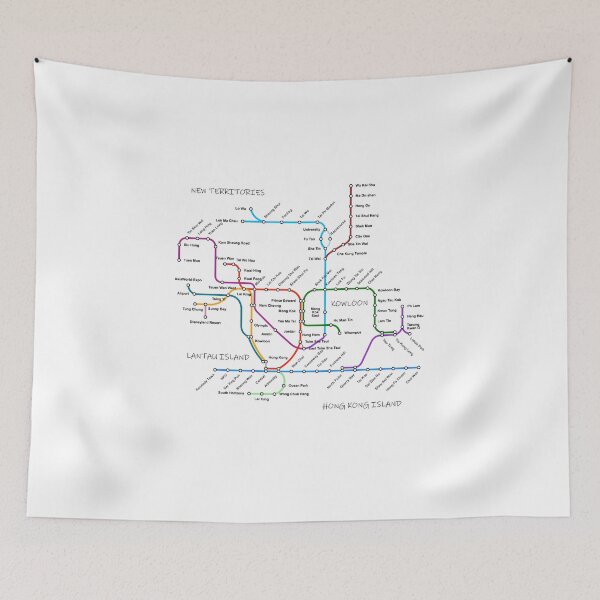 Item preview, Hong Kong Subway Map designed and sold by KALEIDOSCOPE UK.