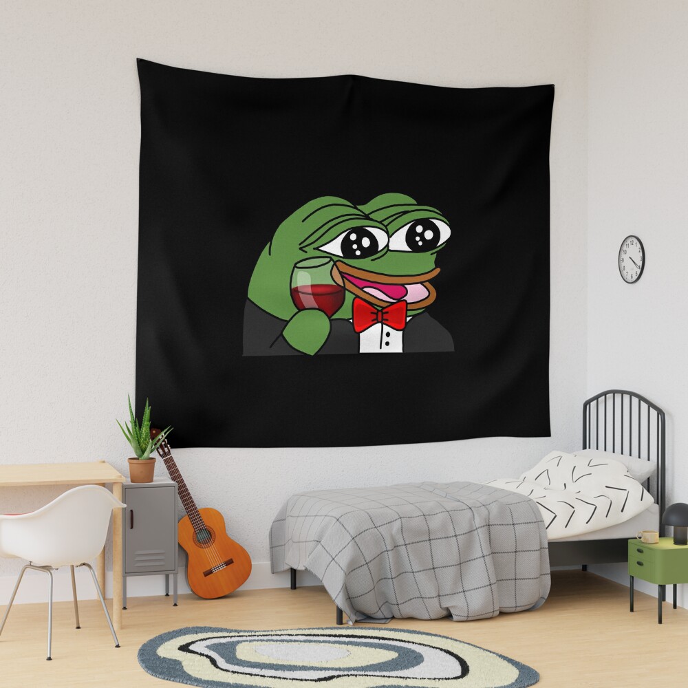 Grinning Poggers emote - peepo pepega twitch discord frog | Art Board Print