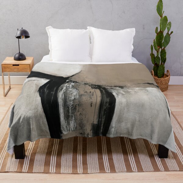 neutral abstract Throw Blanket