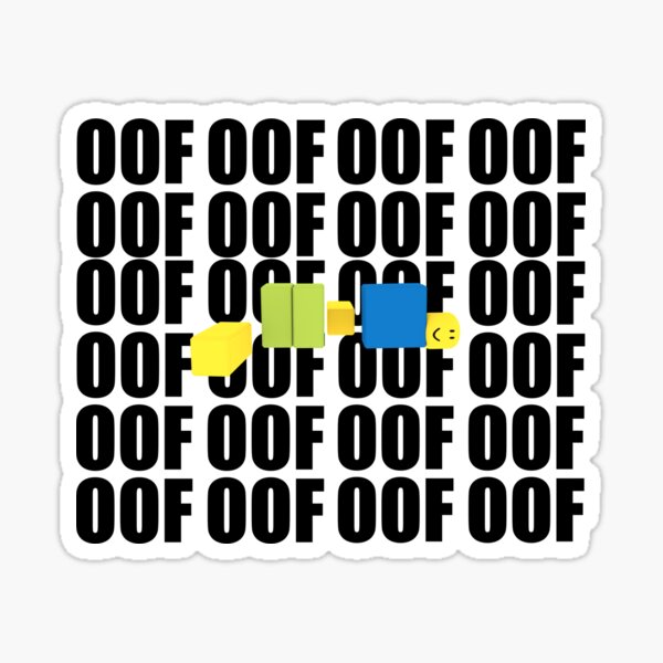 Roblox Oof Sticker By Amemestore Redbubble - roblox oof art board print by amemestore redbubble