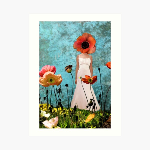 Lost in the poppy field Art Print