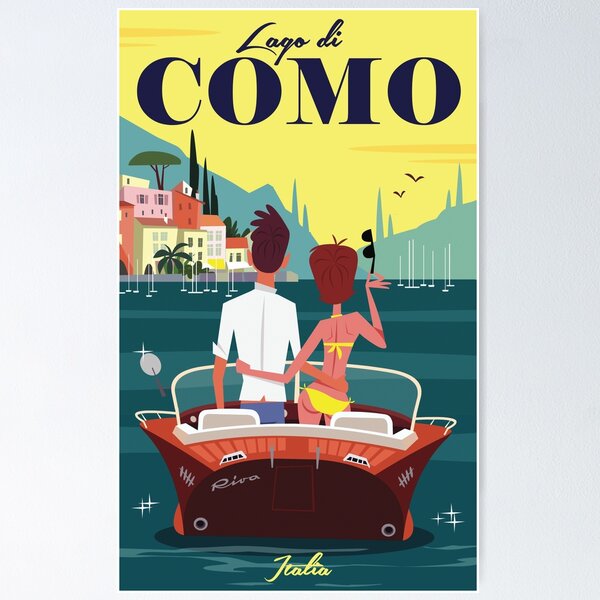 Item preview, Lake Como poster designed and sold by GAGodel.