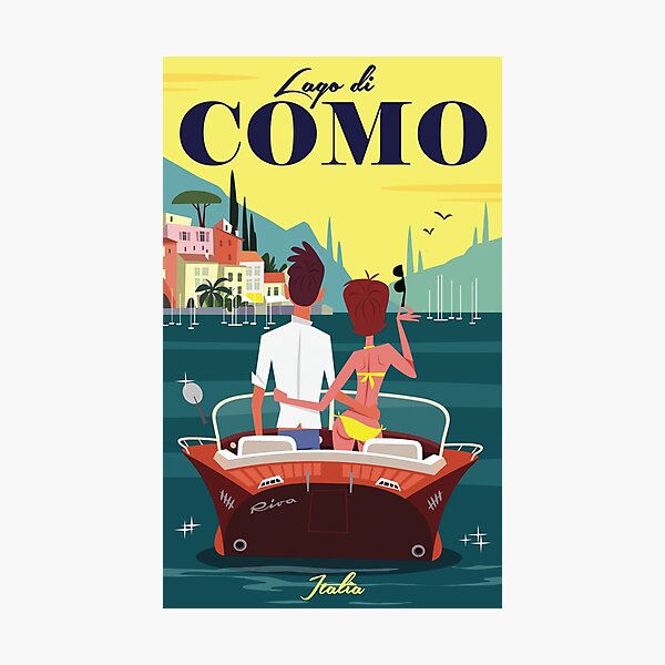 Lake Como poster Photographic Print