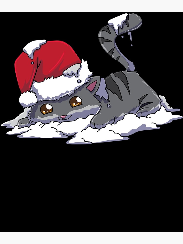 Christmas Anime Cat Neko Poster by 4tomic