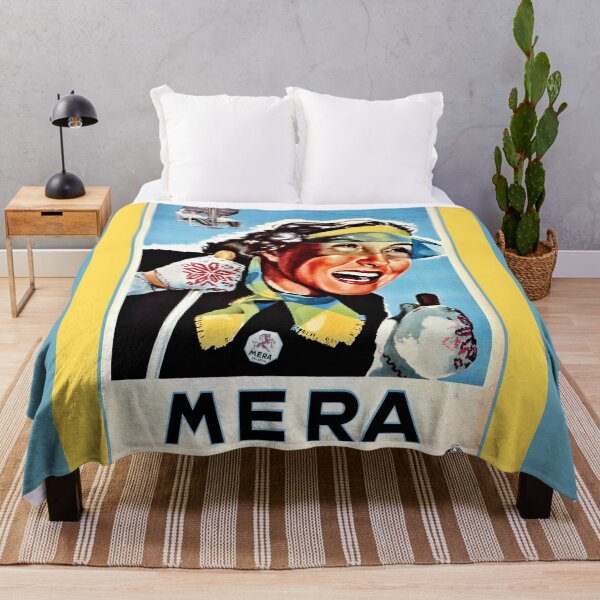 Item preview, Vintage ski Mera Valsesia Italian travel female skier designed and sold by aapshop.
