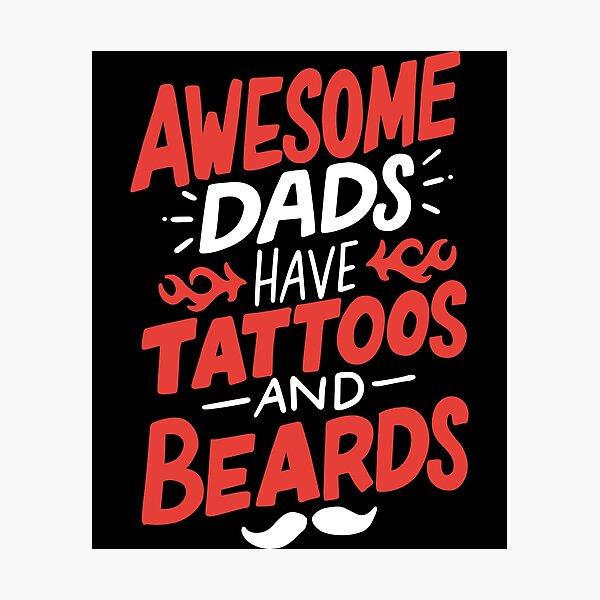 Item preview, Dad Tattoo Beard designed and sold by 4tomic.