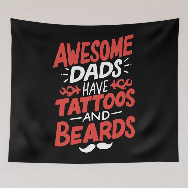 Item preview, Dad Tattoo Beard designed and sold by 4tomic.