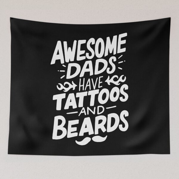 Item preview, Dad Tattoo Beard designed and sold by 4tomic.