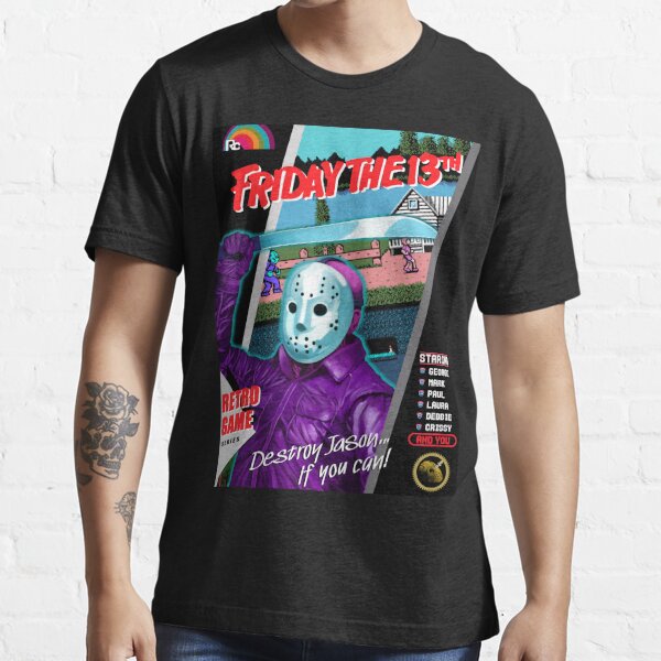 forsikring Verdensvindue Bule Retro Game Series Friday the 13th" Essential T-Shirt for Sale by Brookelet  | Redbubble