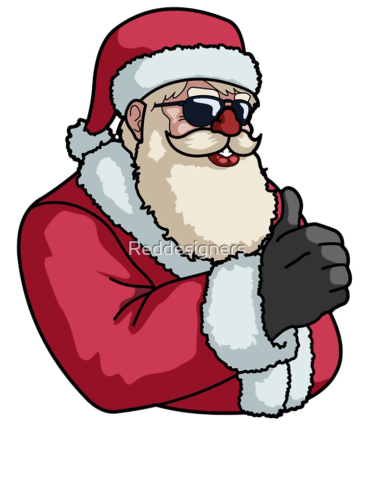 santa wearing sunglasses