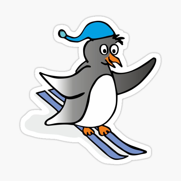 Stickers Animaux Banquise - Pingouin Ski - Stickers Malin