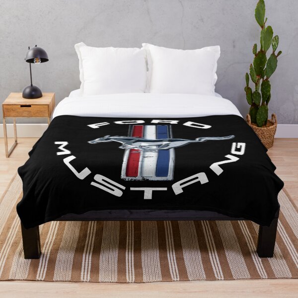 Ford Mustang Vintage Logo usedlook Throw Blanket