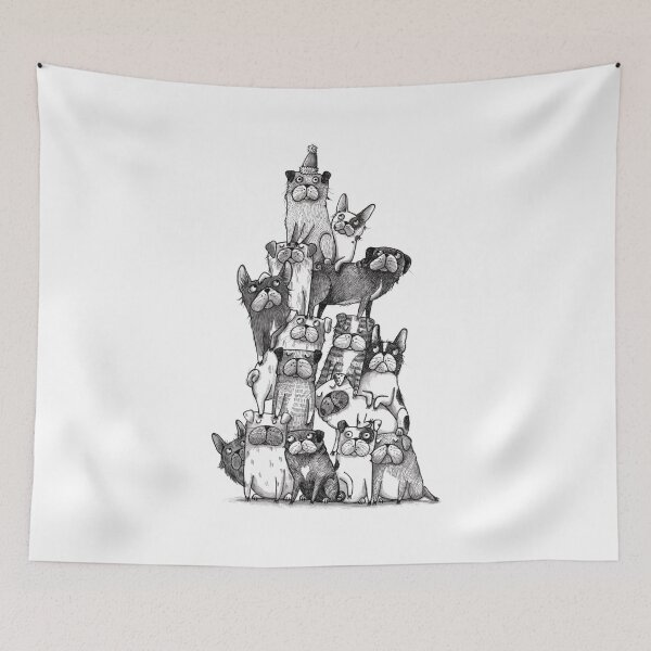 Item preview, Bully-Stapel I Bully-Pyramid I Bulldogs I Pugs I Boston Terrier designed and sold by JunieMond.