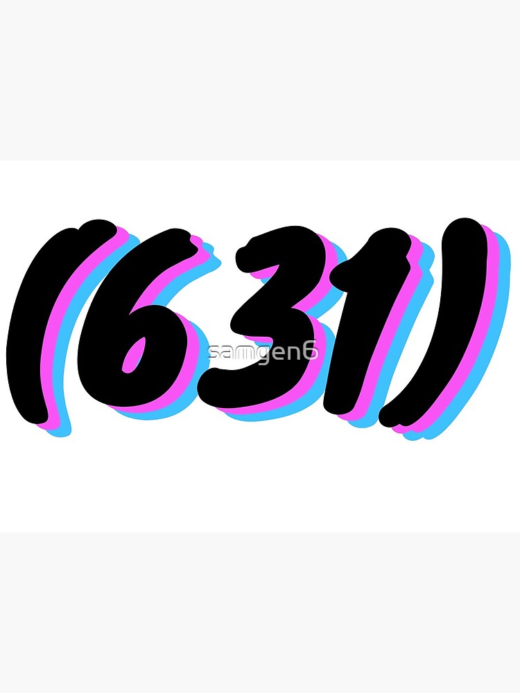 631 Area Code Postcard By Samgen6 Redbubble