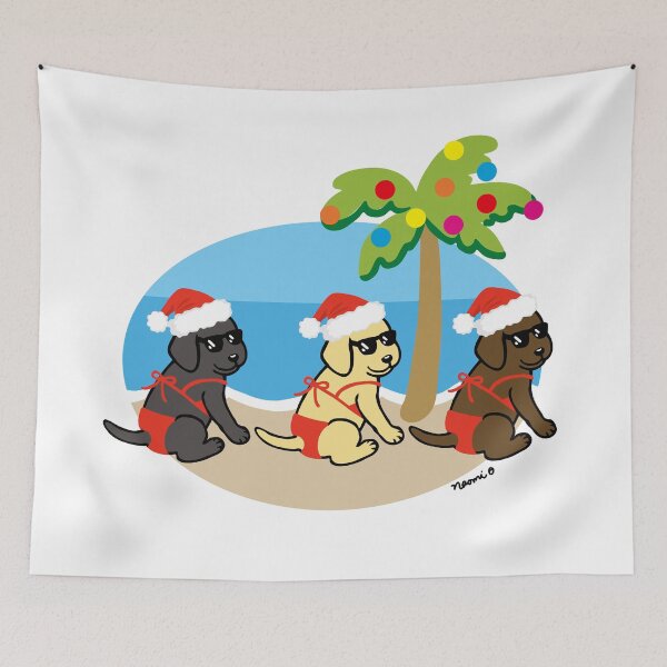 Item preview, Christmas Labrador Retriever Bikini Girls designed and sold by HappyLabradors.