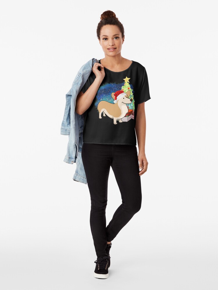 Alternate view of A Corgi Christmas Chiffon Top