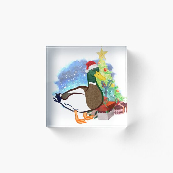 A Duck Christmas Acrylic Block