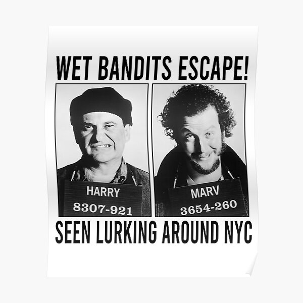 Wet Bandits Home Alone New York Custom Baseball Jersey Adult Medium