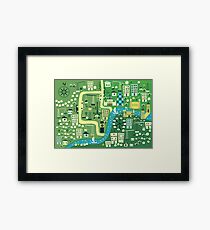 Cartoon Map of London Framed Print