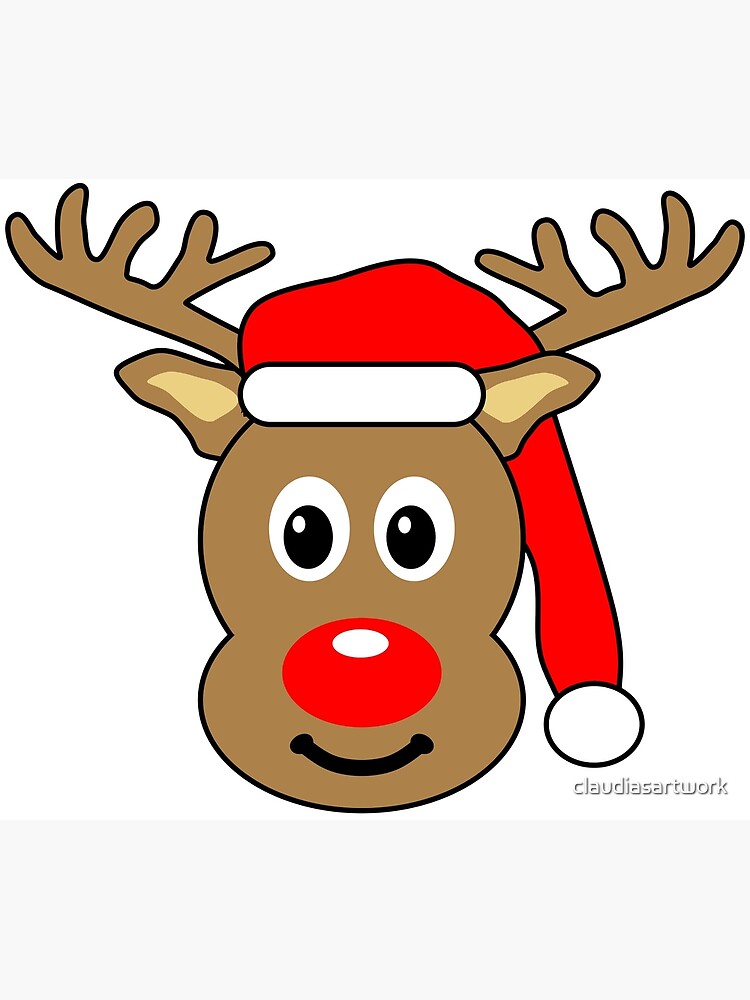 Disover Rudolph with the red nose, reindeer Premium Matte Vertical Poster