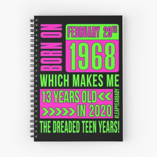 Item preview, 1968 - 68 - 13 THE DREADED TEEN YEARS PINK #leapyearbaby Girls and Womens Funny Leaper Leapling Leap Year Birthday Gifts, Shirts, Tshirts designed and sold by GabiBlaze.