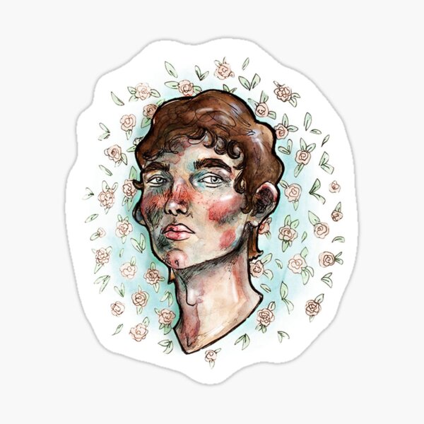 El chico de las flores Pegatina
