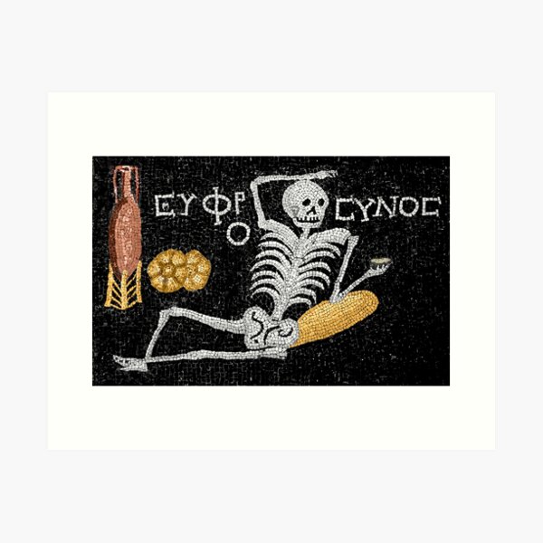 Item preview, Be Cheerful, Enjoy Your Life - Ancient Greek Mosaic designed and sold by emovendo.