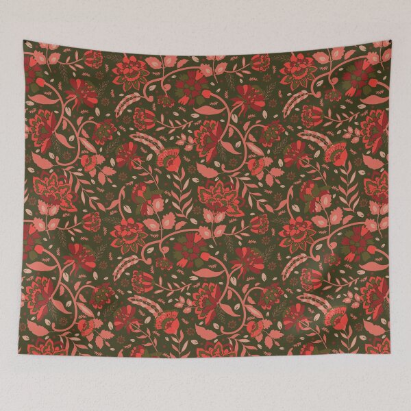 Item preview, Chintz Dark Green designed and sold by creativepine.