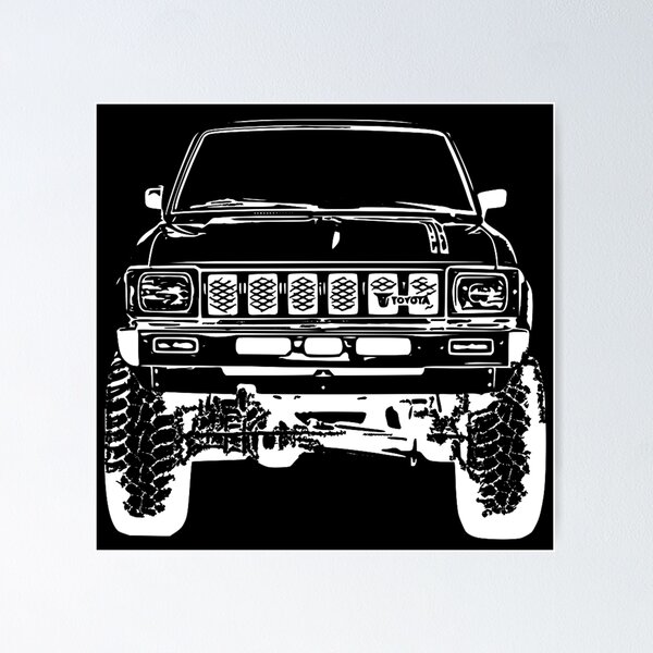 Item preview, Retro Toyota 4wd outline designed and sold by grmcclure.