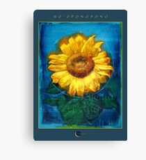 Lienzo Cartel de Girasol Limpieza Ho'oponopono