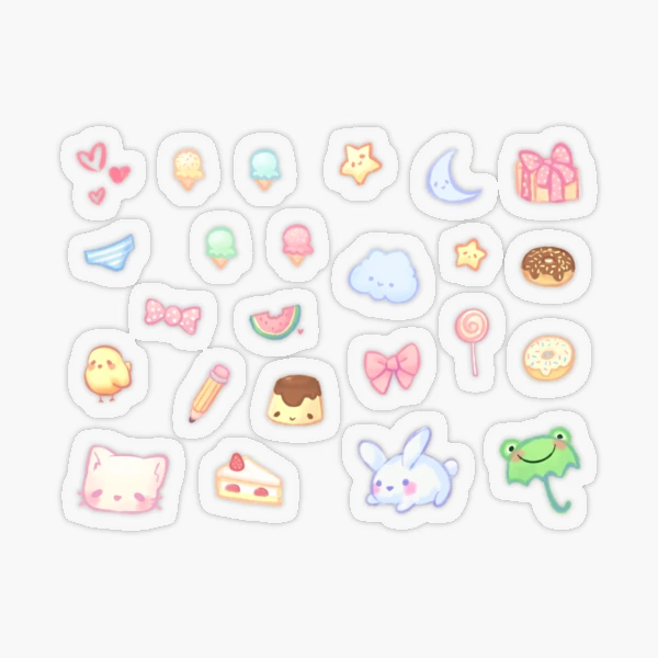 Girly stickers set