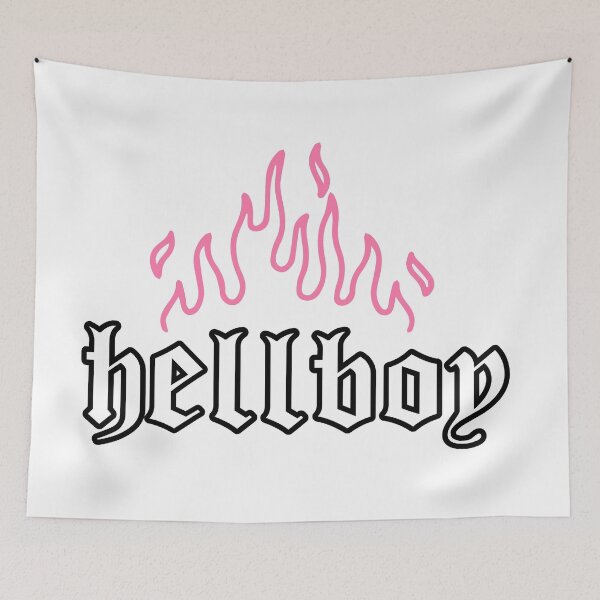 Item preview, Hellboy Flames Pink designed and sold by RosedesignArt.
