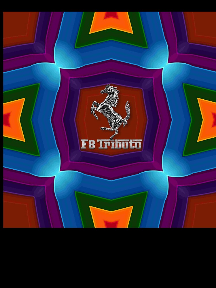 Thumbnail 7 of 7, Oversized T-Shirt, Prancing Horse (F8 Tributo Silver) designed and sold by Vk91art.