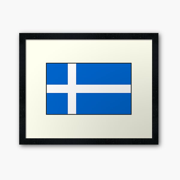 Shetland Flag Stickers, Gifts and other Products Framed Art Print