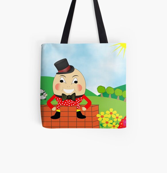 Alice in Wonderland Tote Bag Humpty Dumpty Tote Bag Alice in 