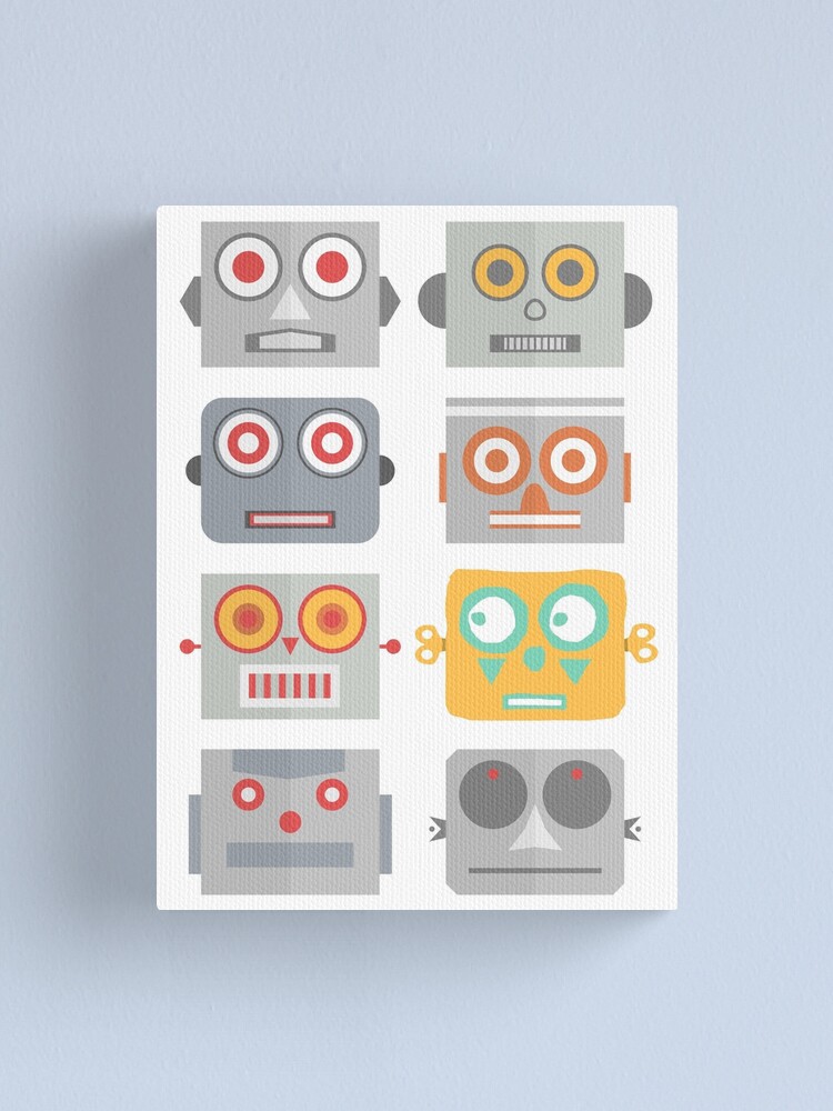 Alternate view of Robot Heads - Be yourself. Canvas Print