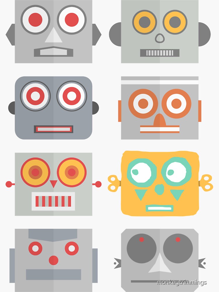 Robot Heads - Be yourself. by monkeytrimmings