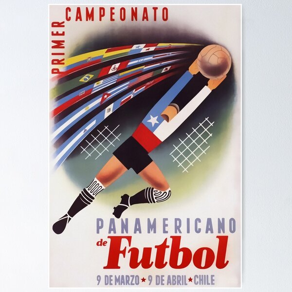 Item preview, Futbol championships, vintage sport poster designed and sold by Glimmersmith.