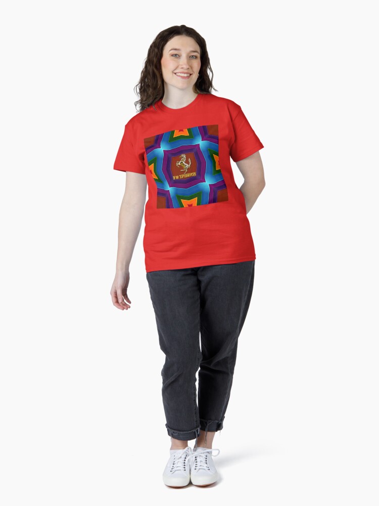 Thumbnail 4 of 7, Classic T-Shirt, Prancing Horse (F8 Tributo Gold) designed and sold by Vk91art.