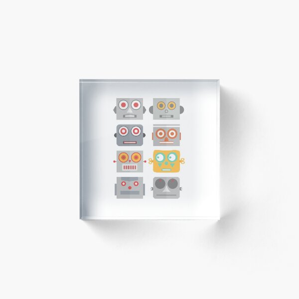 Robot Heads - Be yourself. Acrylic Block