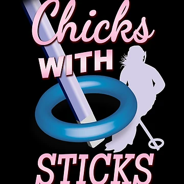 Imagen de la obra 'Chicks With Sticks' (Black ALT) de The Button Gal