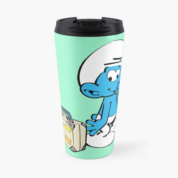 Smurf ready for journey! Travel Mug