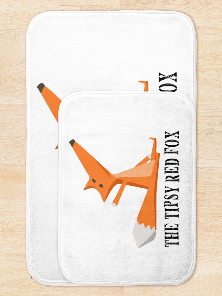 Alternate view of The Tipsy Red Fox T-Shirts - Clothes and Home decor Bath Mat
