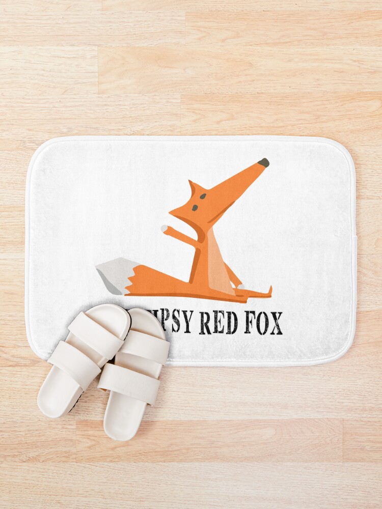 Alternate view of The Tipsy Red Fox T-Shirts - Clothes and Home decor Bath Mat