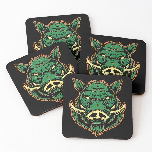 Item preview, Colorful serious boar head designed and sold by leen12 Art Designs Prints.