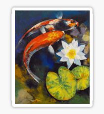 Koi Fish and Water Lily Sticker