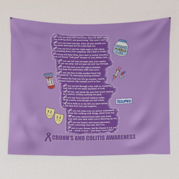 Item preview, If Kipling was writing about IBD - Crohn's and Colitis Awareness designed and sold by poo-tee.